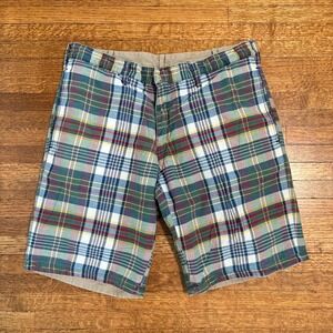 Polo Ralph Lauren Plaid Shorts 32 Mens Preppy Casual Khaki‎ reversible